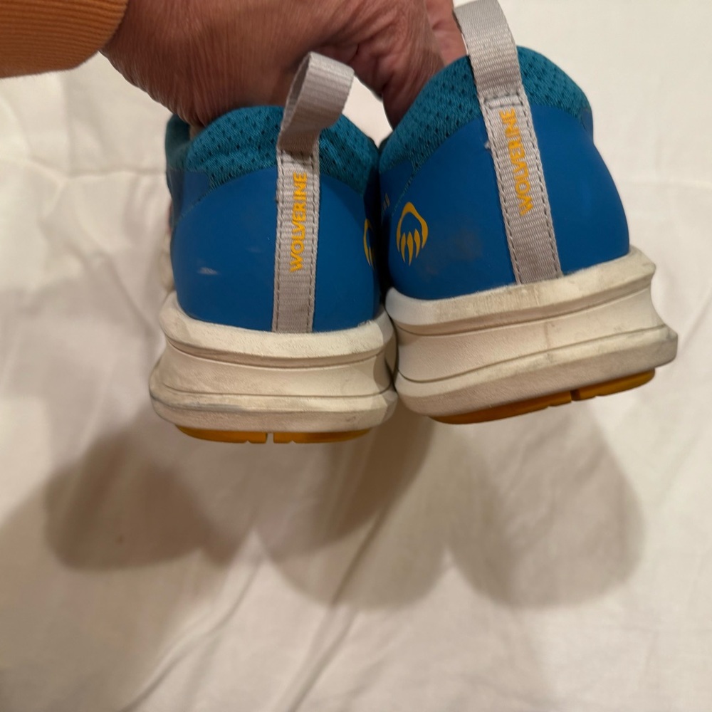 Wolverine Coral and Blue Bolt Durashocks Work Shoes - Picture 4 of 12